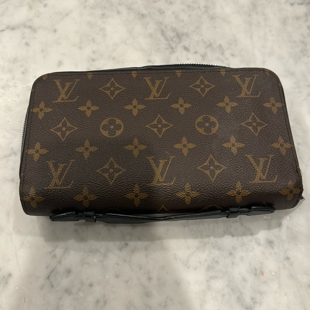 LOUIS VUITTON M61506 Hand Bag MonogramMacassar Zippy XL Travel case Long Wallet